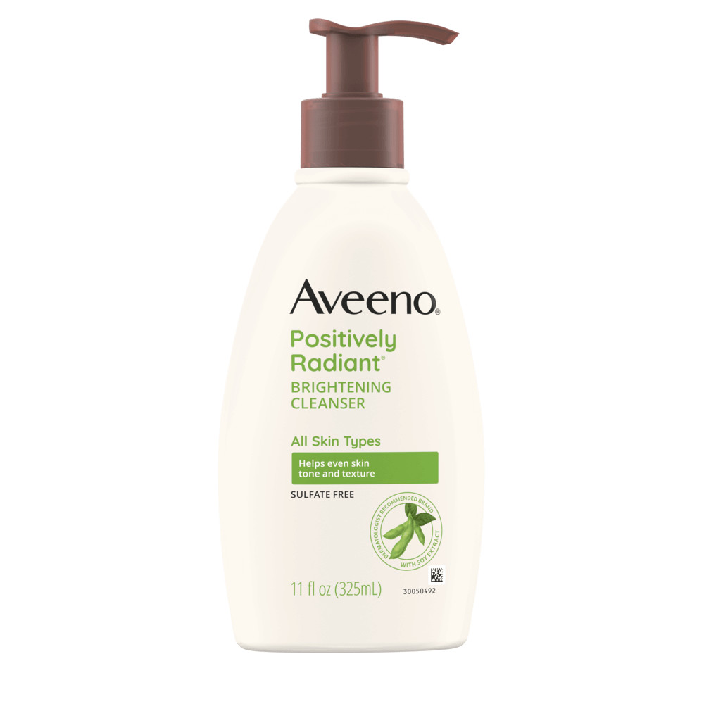 Aveeno Positively Radiant Cleanser - one of the jennifer aniston skincare worth repurchasing