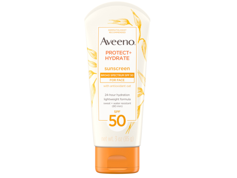 Aveeno Protect + Hydrate SPF 50 - one of the jennifer aniston skincare worth trying