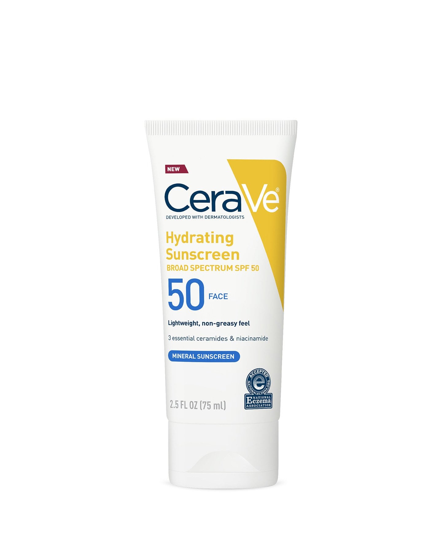 CeraVe Hydrating Mineral Sunscreen SPF 50, one of the best sunscreens
