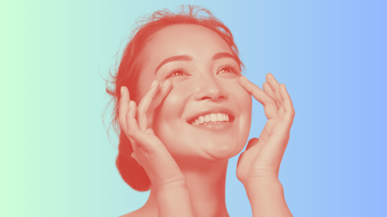 woman applying skin oil
