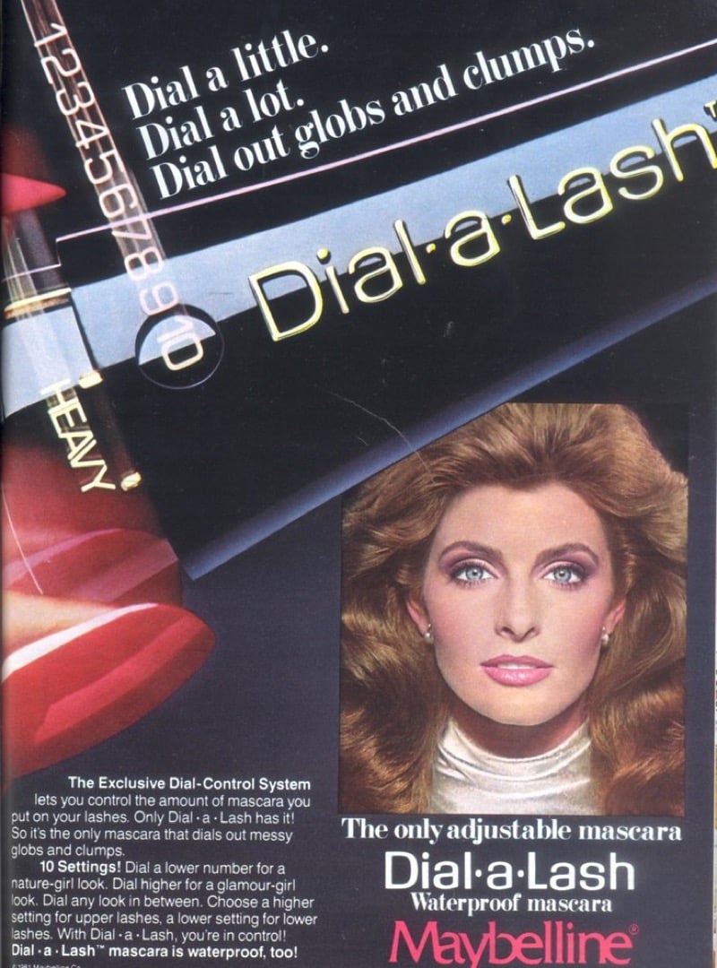 Vintage Maybelline Dial-a-Lash mascara ad