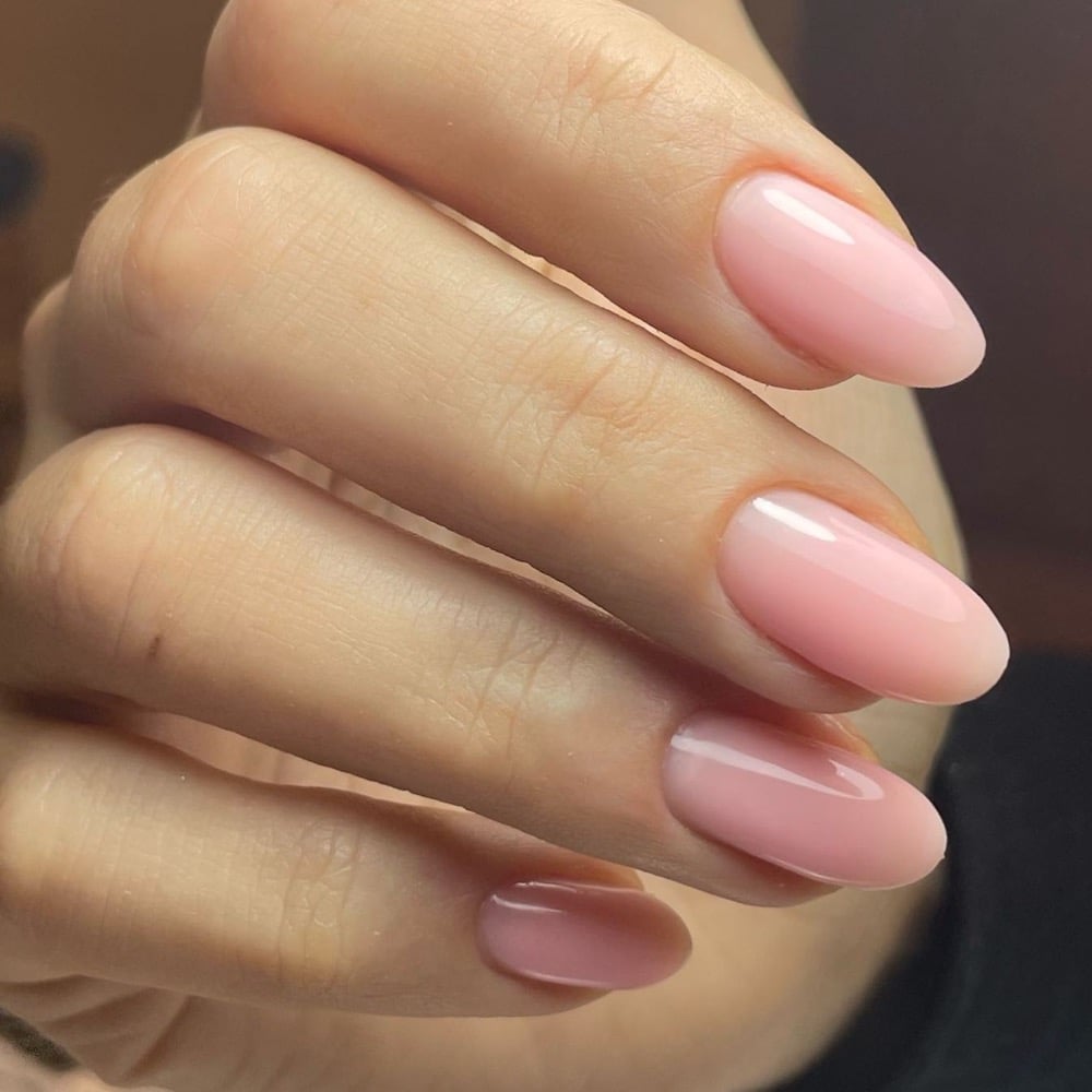 Sheer Pink summer manicure